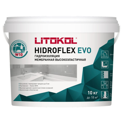 Гидроизоляция полимерная Литокол HIDROFLEX 10кг