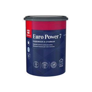 Краска латексная ТИККУРИЛА EURO POWER 7 база C стойкая к мытью Матовая (0,9л) Краска латексная ТИККУРИЛА EURO POWER 7 база C стойкая к мытью Матовая (0,9л)
