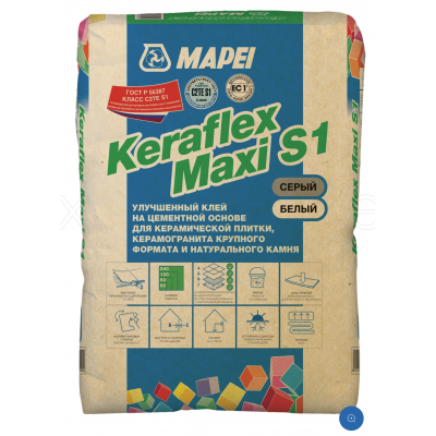 Клей плиточный эластичный Мапеи Mapei Keraflex Maxi S1, серый, 25 кг — Нижний Новгород