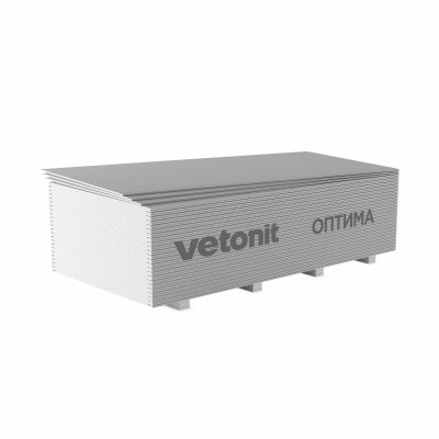 Гипсокартон ГКЛ Vetonit Оптима, 2500×1200×12,5 мм: продажа и доставка в Нижнем Новгороде