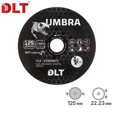 Алмазный диск DLT Umbra из черной смолы 125х1,1х22,23мм, арт.5227