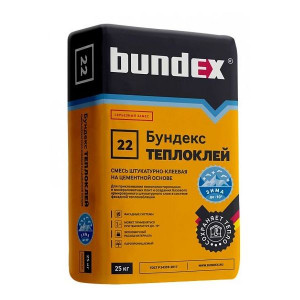 Смесь штукатурно-клеевая БУНДЕКС Теплоклей ЗИМНИЙ 25 кг Смесь штукатурно-клеевая БУНДЕКС Теплоклей ЗИМНИЙ 25 кг