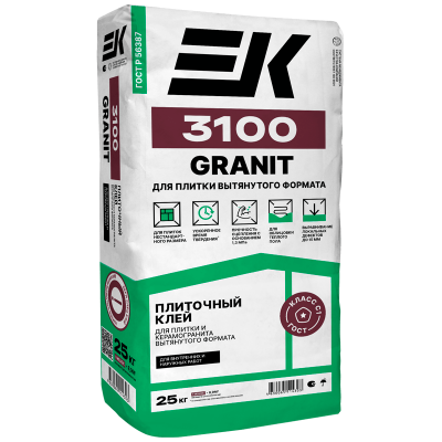 Клей для плитки и керамогранита ЕК 3100 GRANIT 25кг